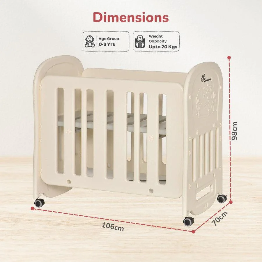 Dream N Play Baby Cot 2-in-1 Multipurpose Converted From Cot into a Rocking Cot - Image 9