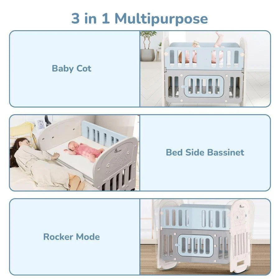 Dream N Play Plus Baby Cot 3-in-1 Multipurpose and Plug N Play Installation - Image 4