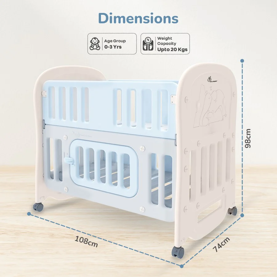 Dream N Play Plus Baby Cot 3-in-1 Multipurpose and Plug N Play Installation - Image 9