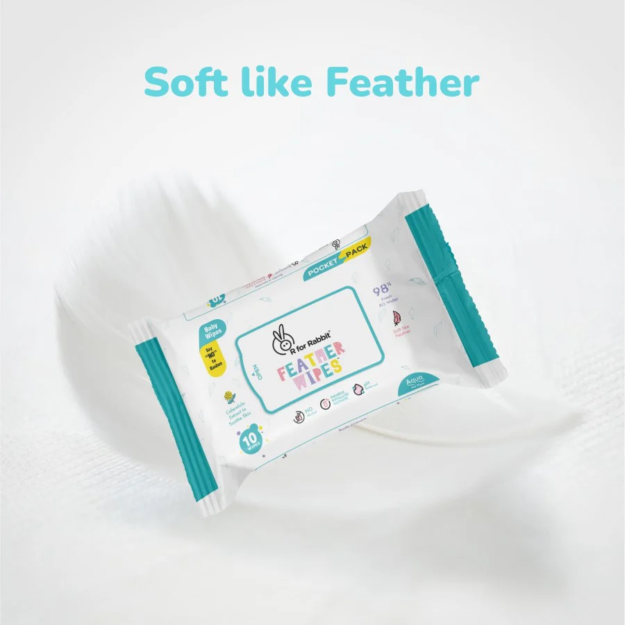 Feather Aqua Wipes Pack of 10 Combo Travel Pack Of 40 Units - Image 8
