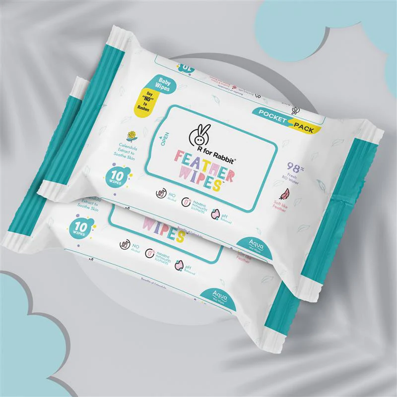 Free Gift Feather Aqua Wipes Pack of 2
