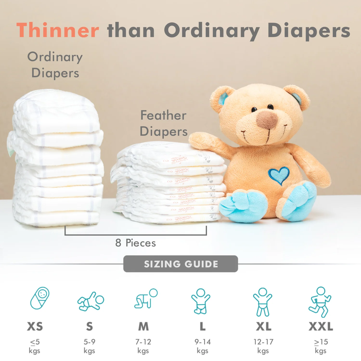 Feather Diapers Taped Style - Next Gen Baby Diapers that Breathes, Dermatologically tested, sensitive skin suitable, Chemical-free, Leak-Proof - Image 4