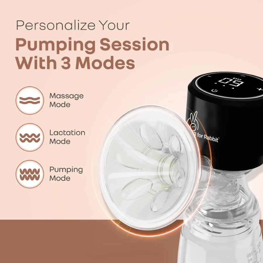First Feed Nexa Breast Pump for Moms - BPA-Free & Travel Friendly with 3 Modes & 9 Levels - Image 3