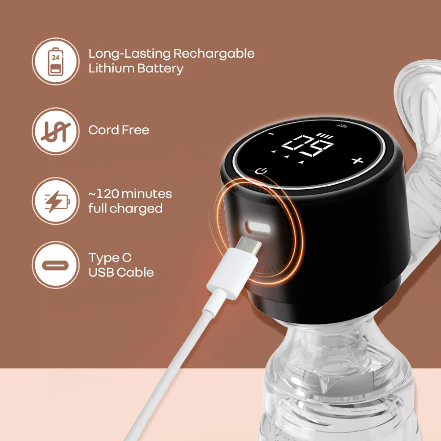 First Feed Nexa Breast Pump for Moms - BPA-Free & Travel Friendly with 3 Modes & 9 Levels - Image 4