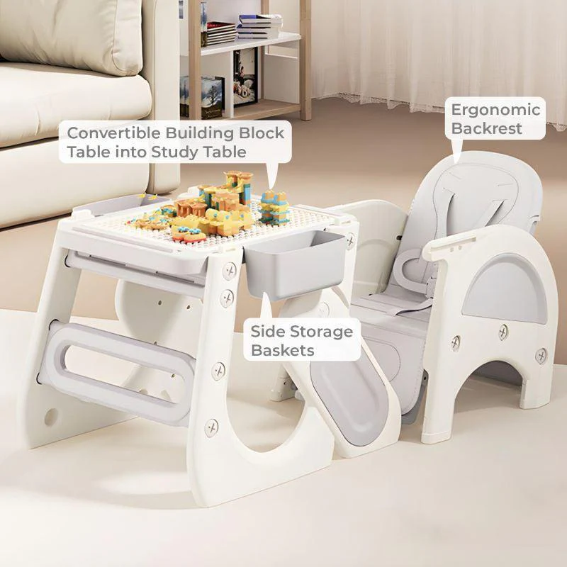 Grow N Play Multi-Functional Smart Convertible High Chair for Kids - White - Image 4
