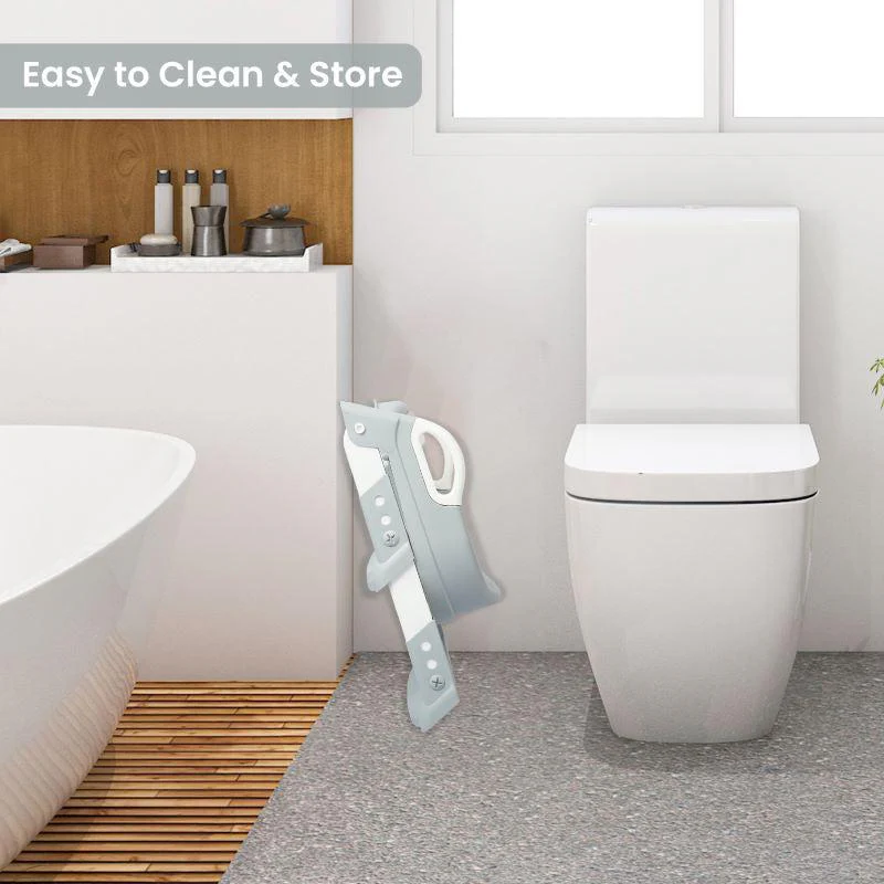 Hilltop Potty Step Stool - Grey White - Image 2