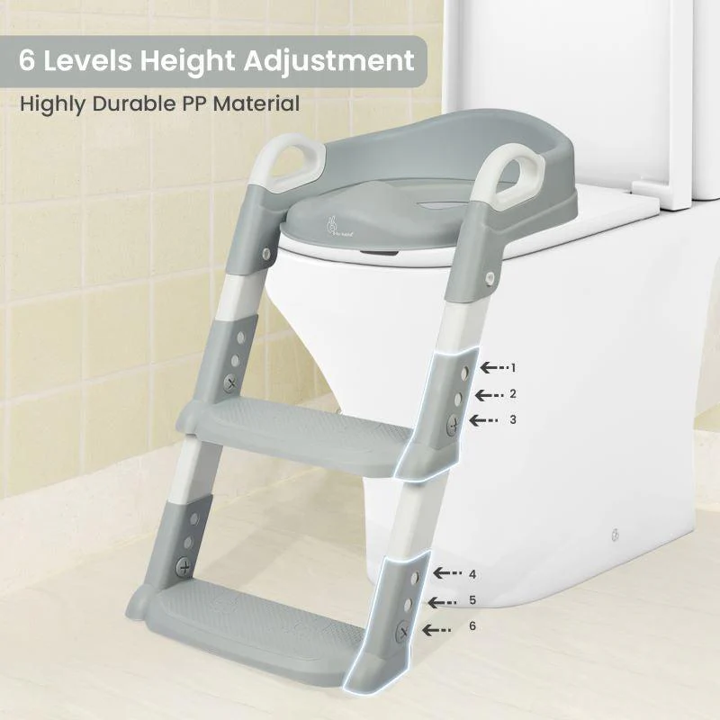 Hilltop Potty Step Stool - Grey White - Image 3