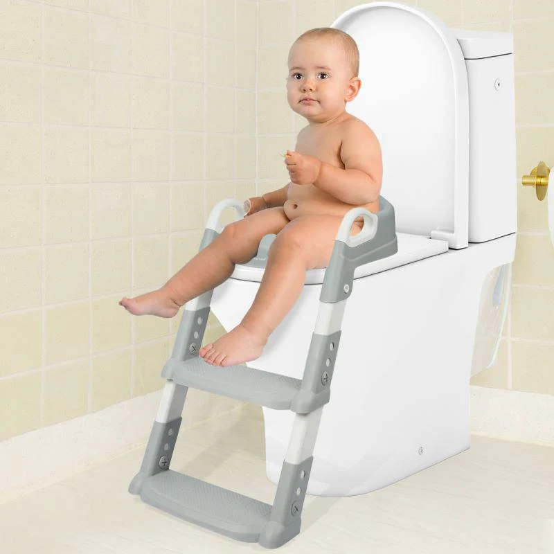Hilltop Potty Step Stool - Grey White - Image 7