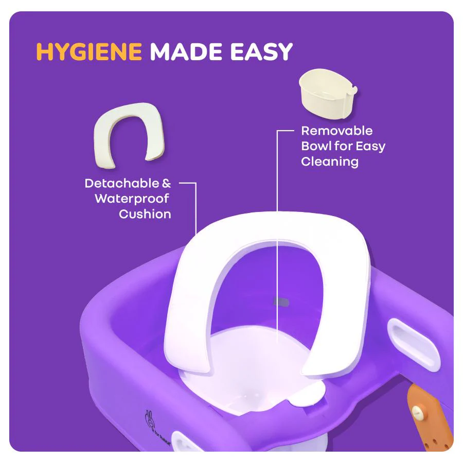 Hilltop Booster 2-In-1 Baby Potty Seat & Step Stool - Purple Orange - Image 4