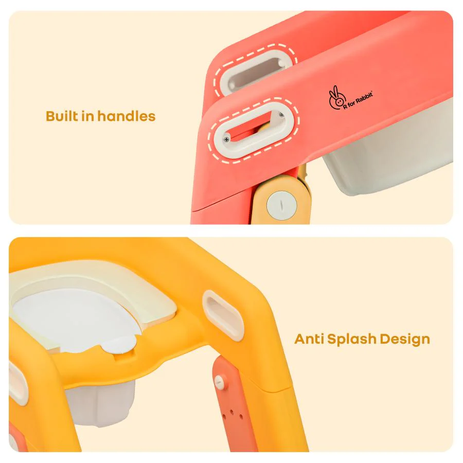 Hilltop Booster 2-In-1 Baby Potty Seat & Step Stool - Yellow Peach - Image 3