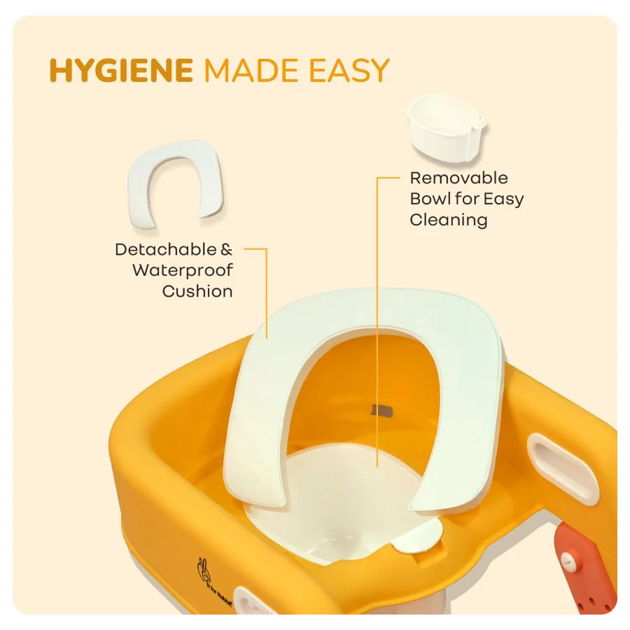 Hilltop Booster 2-In-1 Baby Potty Seat & Step Stool - Yellow Peach - Image 4