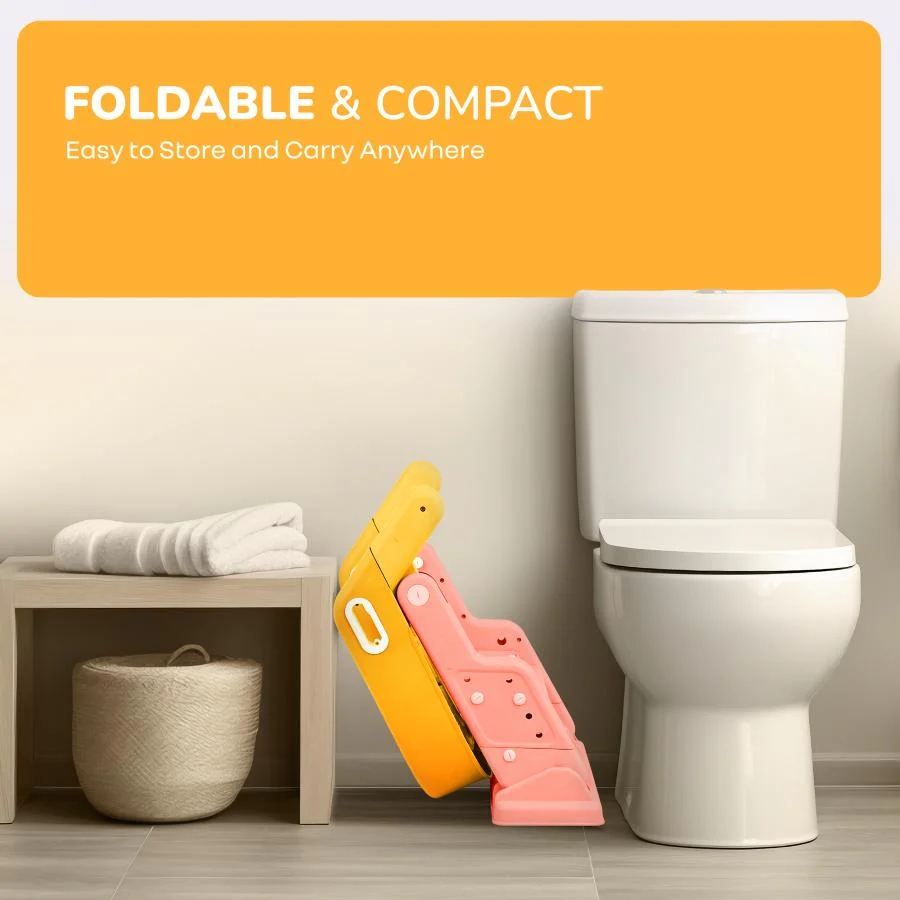 Hilltop Booster 2-In-1 Baby Potty Seat & Step Stool - Yellow Peach - Image 6
