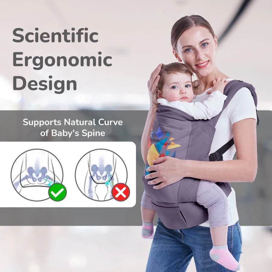 Hug Me Elite Baby Carrier Front & Back Carrier Position, Soft Linen Fabric, Wide Strap With Cap & Mobile Pocket - Image 17