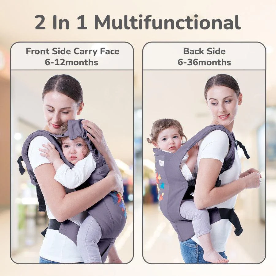 Hug Me Elite Baby Carrier Front & Back Carrier Position, Soft Linen Fabric, Wide Strap With Cap & Mobile Pocket - Image 18