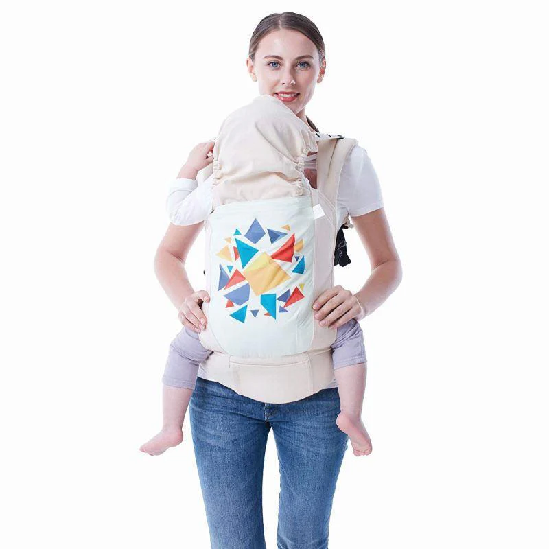 Hug Me Elite Baby Carrier Front & Back Carrier Position, Soft Linen Fabric, Wide Strap With Cap & Mobile Pocket - Image 3