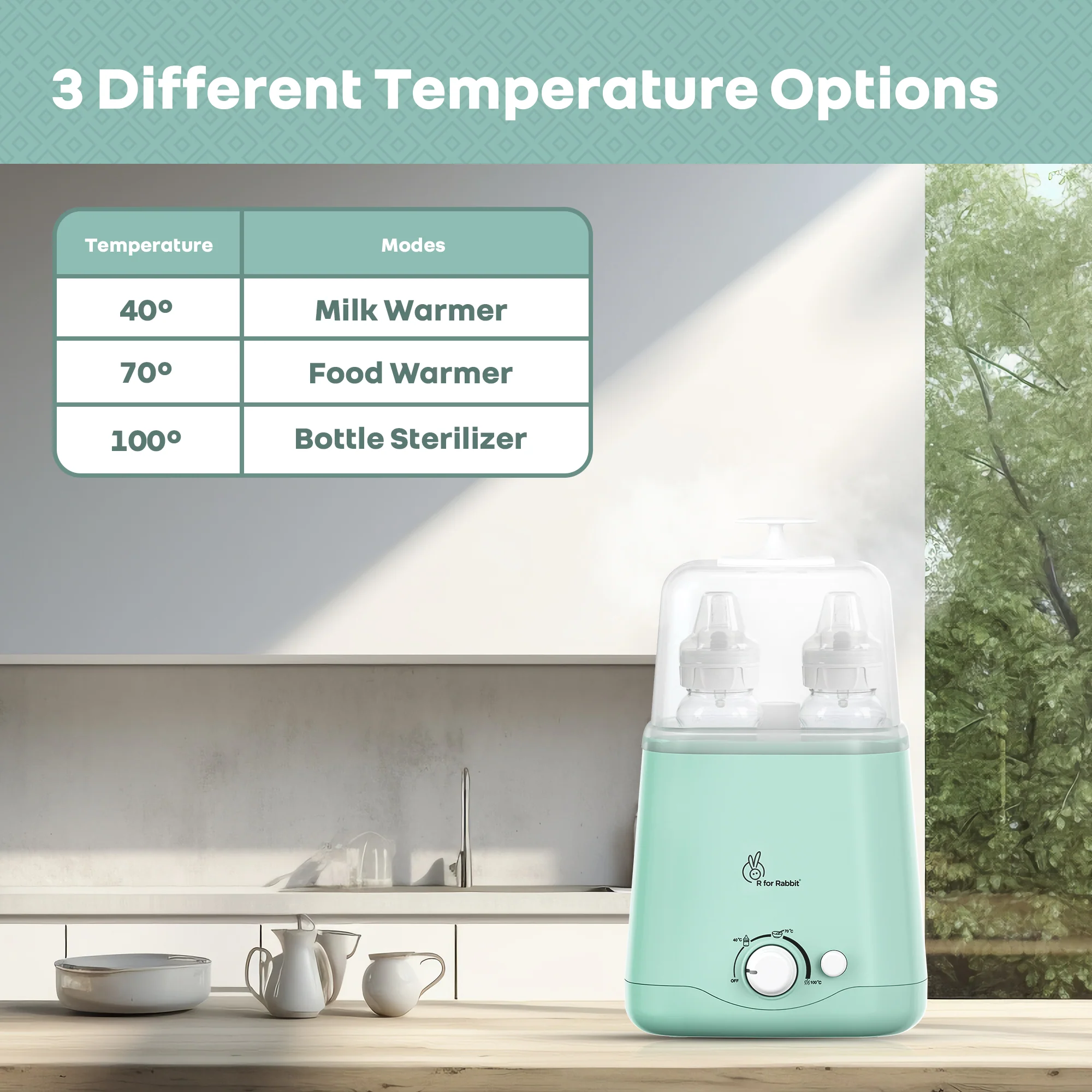 Hygo Smart 3-in-1 Bottle Warmer for Milk, Food & Bottle Sterilization - Image 3