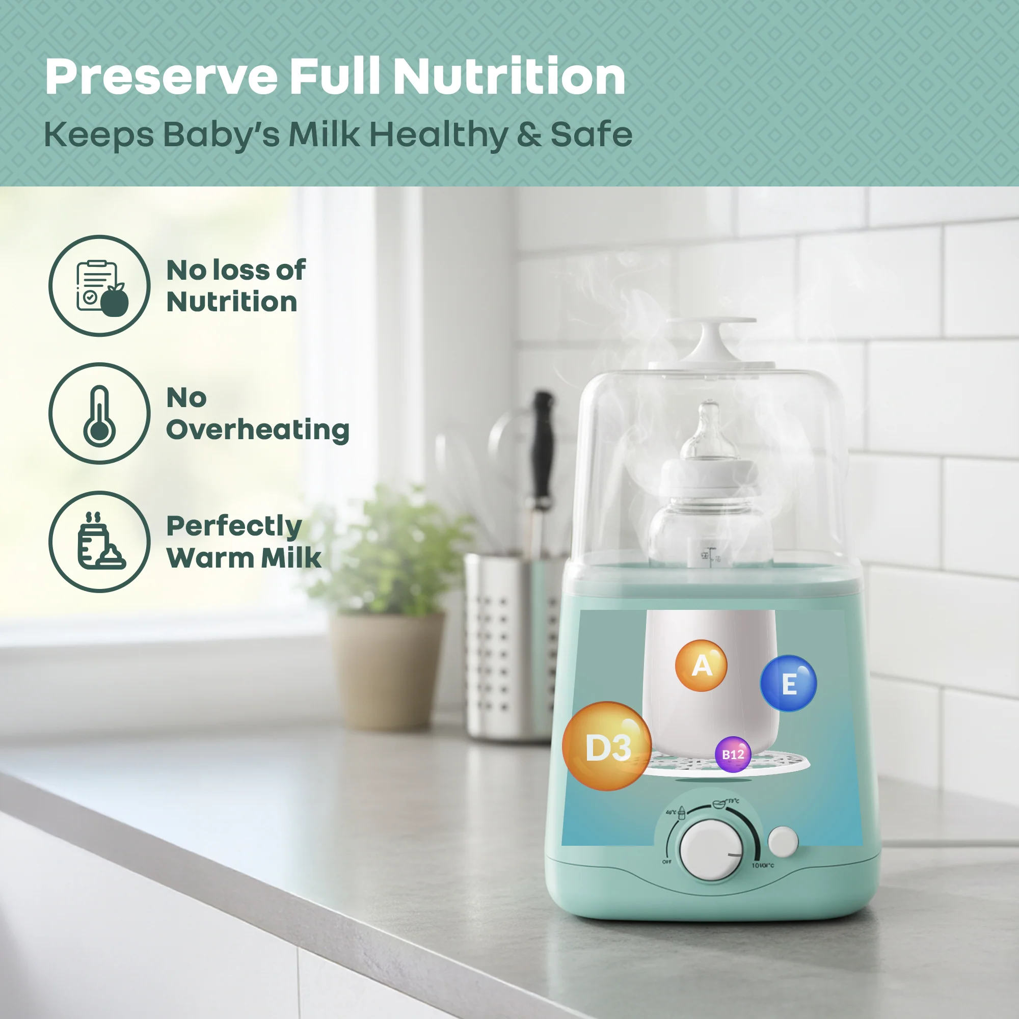 Hygo Smart 3-in-1 Bottle Warmer for Milk, Food & Bottle Sterilization - Image 5