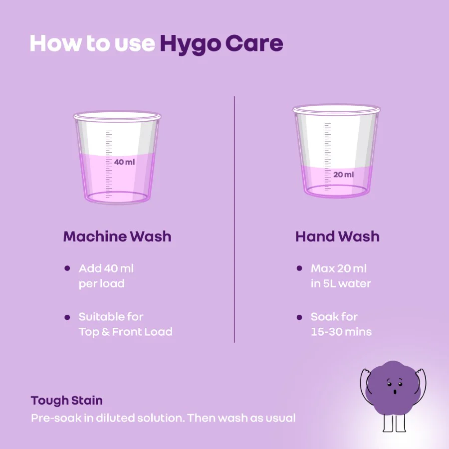 Hygo Care Baby Liquid Detergent for Hand & Machine Wash - Gentle, Bio-Enzyme Formula for Newborn Clothes - Image 7