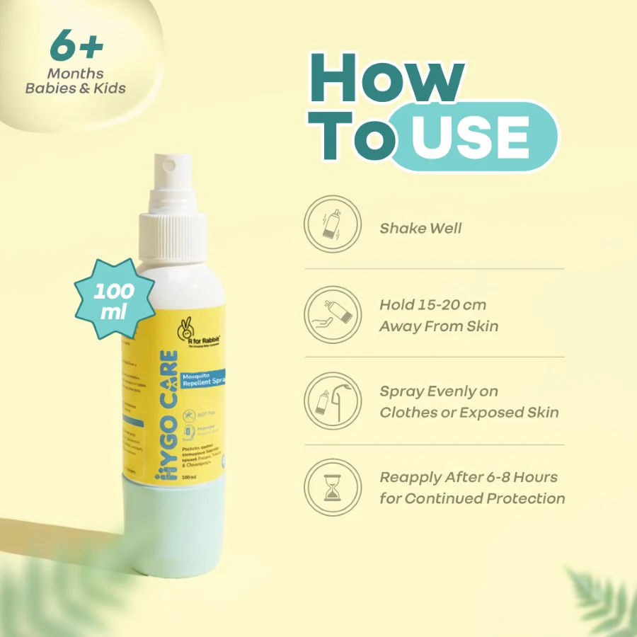 Hygocare Natural Mosquito Repellent Spray for Babies - 8 Hours Protection, DEET-Free (100ml) - Image 8