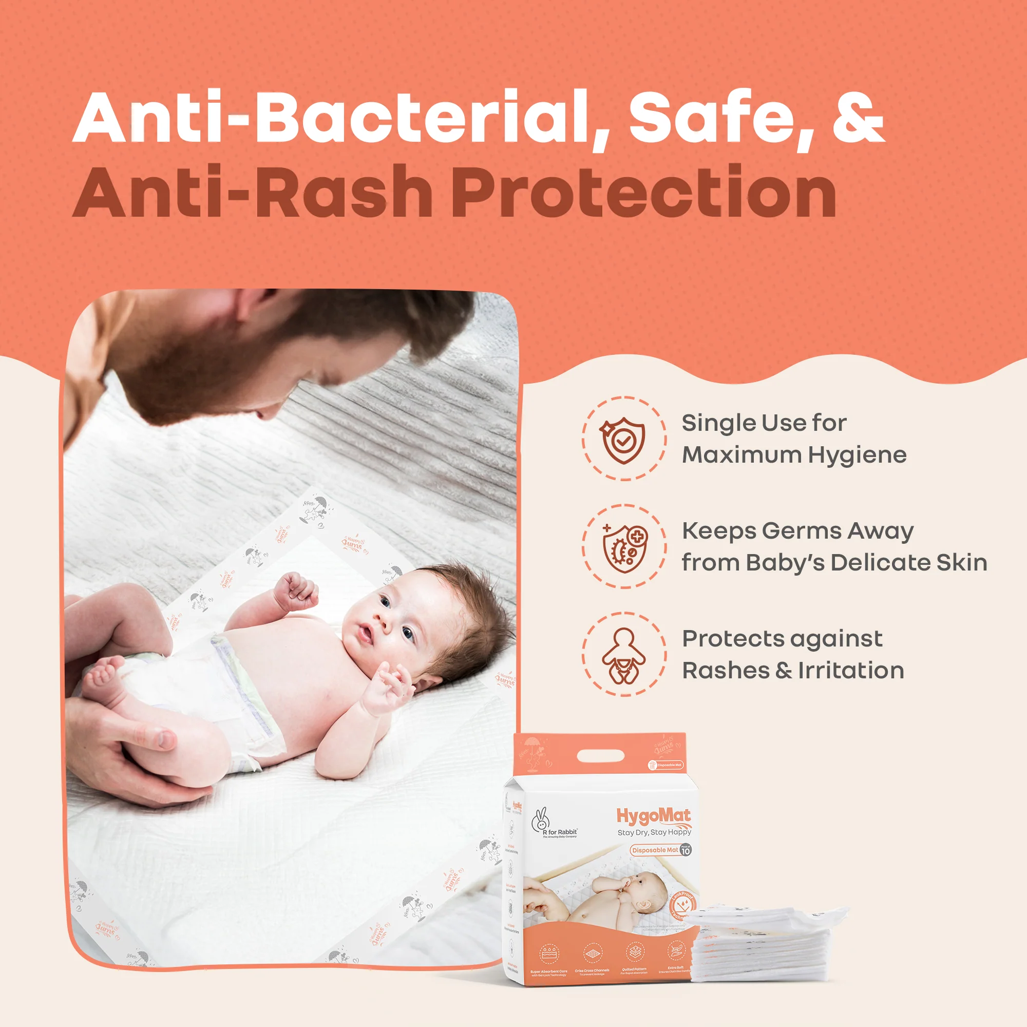 HygoMat – Soft, Anti-Bacterial & Leak-Proof Disposable Hygiene Mat for Babies - Image 20
