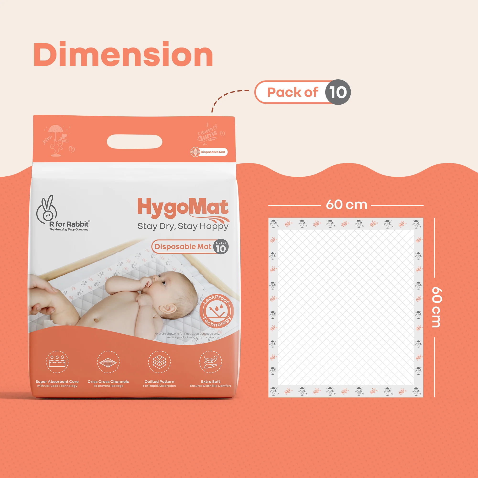 HygoMat – Soft, Anti-Bacterial & Leak-Proof Disposable Hygiene Mat for Babies - Image 8