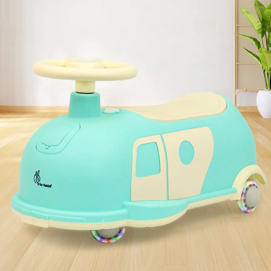 Iya Iya Caravan Swing car – 3-in-1 Multipurpose Ride-On with PU LED Wheels - Image 11