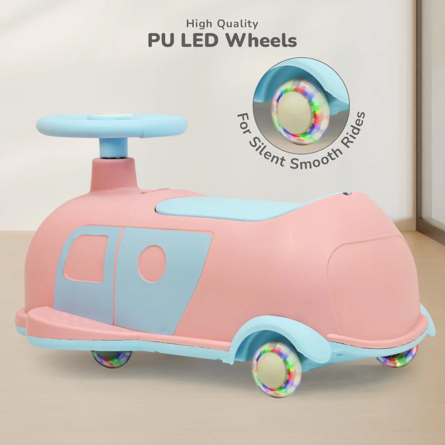Iya Iya Caravan Swing car – 3-in-1 Multipurpose Ride-On with PU LED Wheels - Image 22