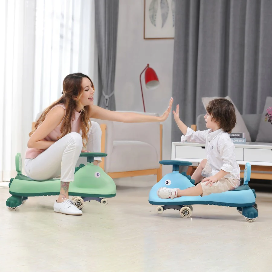 Iya Iya Dino Swing Car For Kids - Inbuilt Music With Light, PU LED Wheels, ABEC 7 Bearing, Up to 100 Kgs Capacity - Image 20