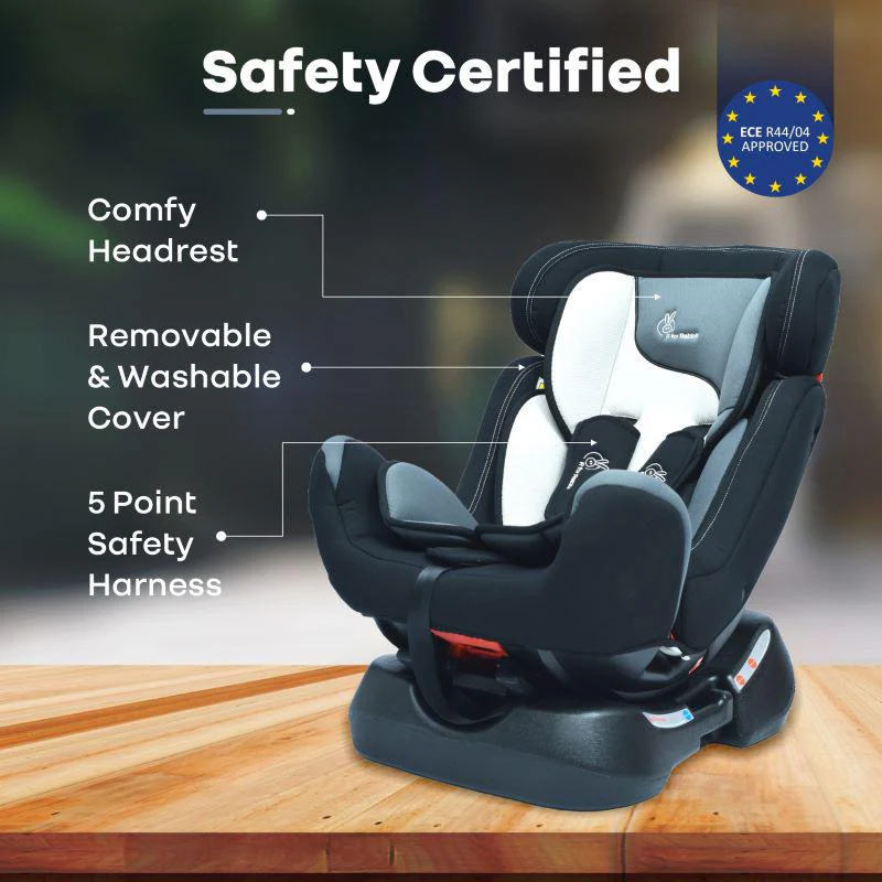 Jack N Jill Grand Baby Car Seat For 0 To 7 Years With Recline And Harness - Black Multi - Image 3