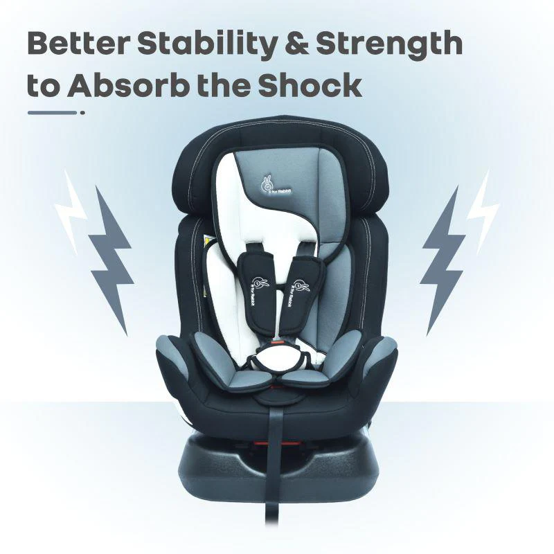 Jack N Jill Grand Baby Car Seat For 0 To 7 Years With Recline And Harness - Black Multi - Image 5