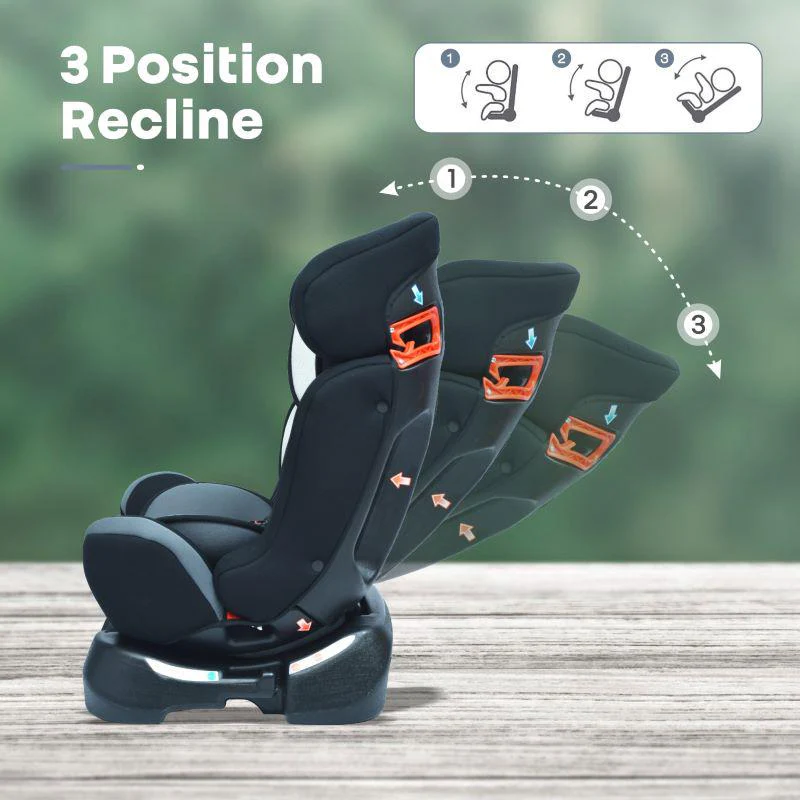 Jack N Jill Grand Baby Car Seat For 0 To 7 Years With Recline And Harness - Black Multi - Image 6