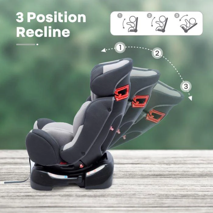 Jack N Jill Grand Baby Car Seat For 0 To 7 Years With Recline And Harness - Grey - Image 5