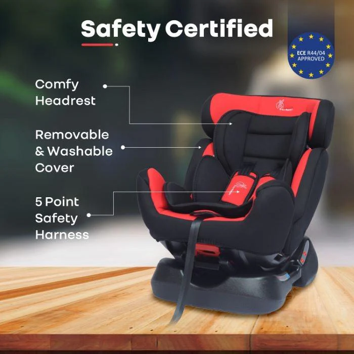 Jack N Jill Grand Baby Car Seat For 0 To 7 Years With Recline And Harness - Red - Image 2