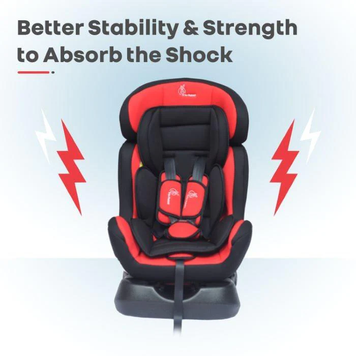 Jack N Jill Grand Baby Car Seat For 0 To 7 Years With Recline And Harness - Red - Image 4