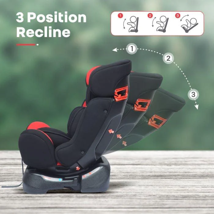 Jack N Jill Grand Baby Car Seat For 0 To 7 Years With Recline And Harness - Red - Image 5