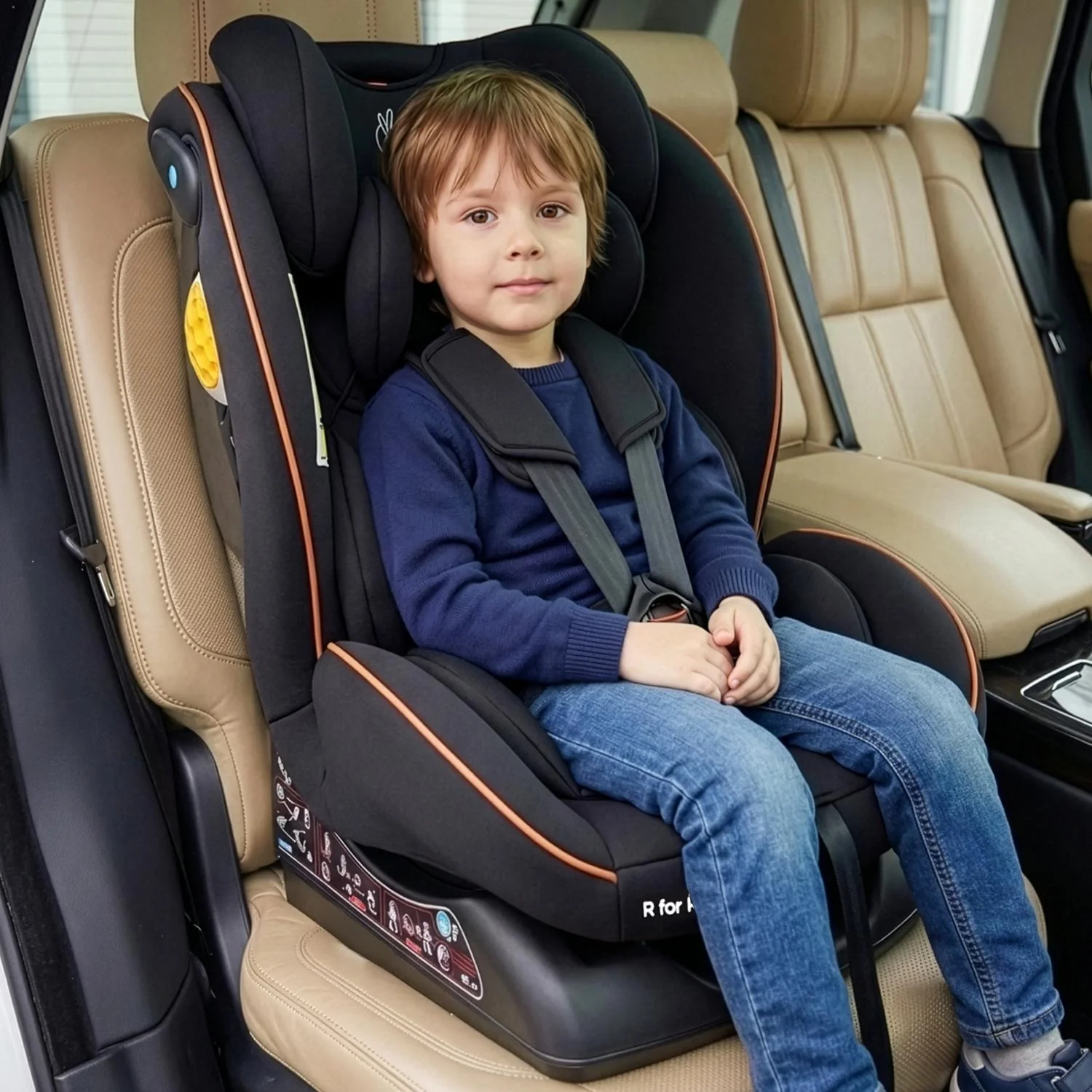 Jack N Jill NXG Baby Car Seat With Advanced Side Impact Protection, Age Group 0 To 12 Years - Pure Black