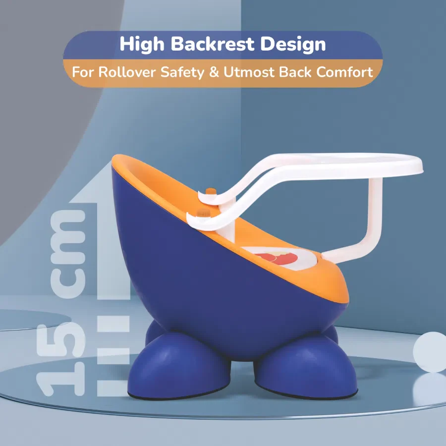 Jelly Bean Fab 2 in 1 Multipurpose Kids Chair and Meal Chair - Blue Orange - Image 4