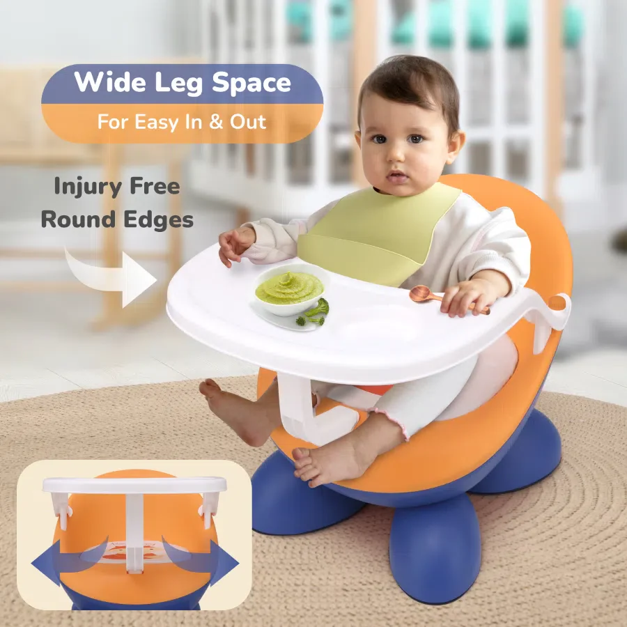 Jelly Bean Fab 2 in 1 Multipurpose Kids Chair and Meal Chair - Blue Orange - Image 5