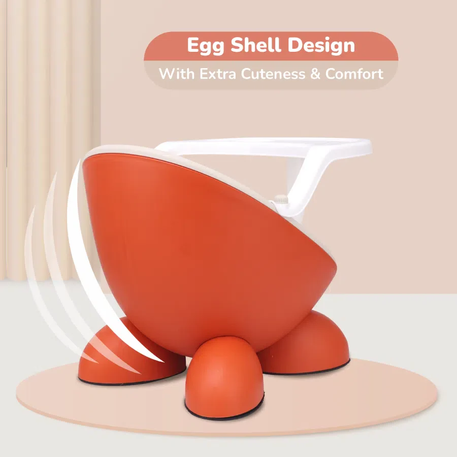 Jelly Bean Fab 2 in 1 Multipurpose Kids Chair and Meal Chair - Orange Cream - Image 3