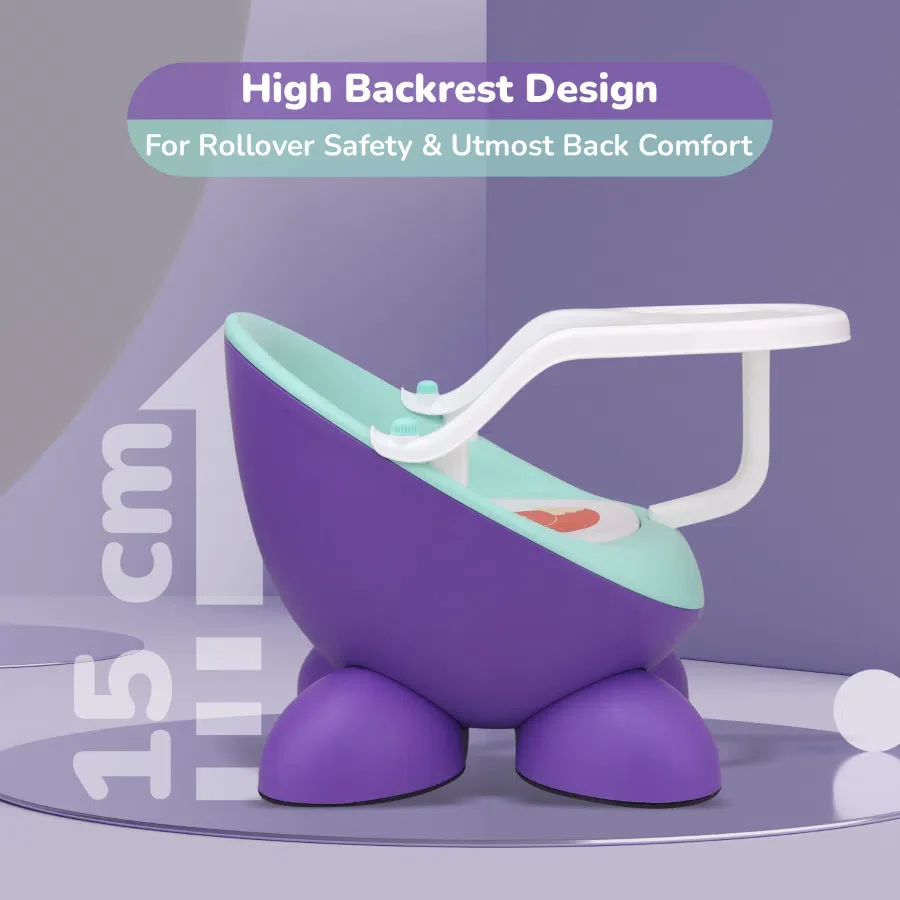 Jelly Bean Fab 2 in 1 Multipurpose Kids Chair and Meal Chair - Purple Green - Image 4