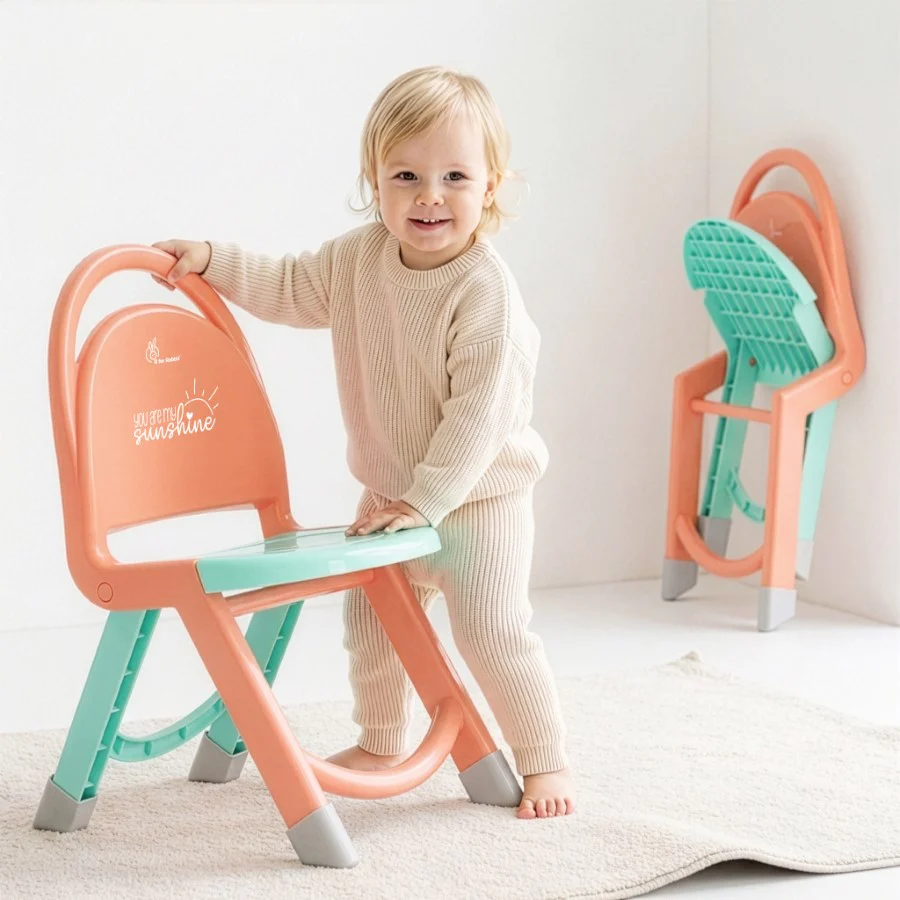 Jelly Bean Zippy Foldable Kids Chair - Ergonomic, Durable PP Material, Triangular Stable Structure, Travel-Friendly & Multi-Activity Chair (1-8 Years) - Image 17