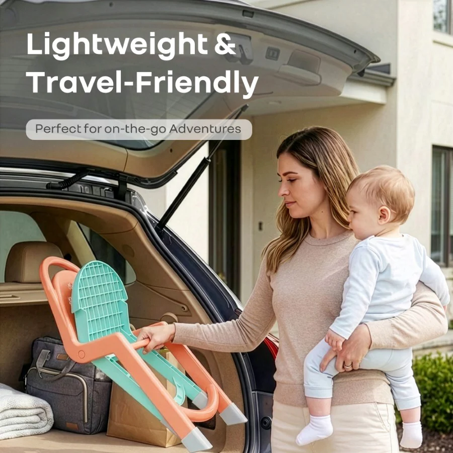 Jelly Bean Zippy Foldable Kids Chair - Ergonomic, Durable PP Material, Triangular Stable Structure, Travel-Friendly & Multi-Activity Chair (1-8 Years) - Image 23