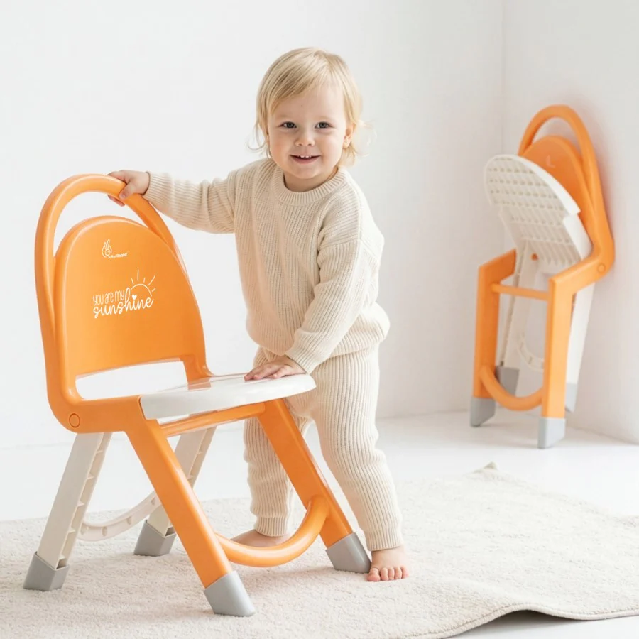 Jelly Bean Zippy Foldable Kids Chair - Ergonomic, Durable PP Material, Triangular Stable Structure, Travel-Friendly & Multi-Activity Chair (1-8 Years) - Image 9