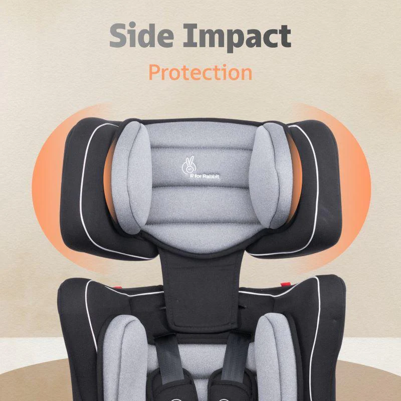 Jumping Jack Grand Baby Car Seat For 9 Months To 12 Years - Black Grey - Image 3