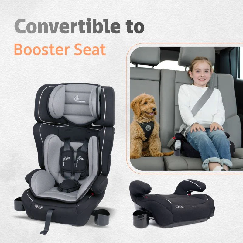 Jumping Jack Grand Baby Car Seat For 9 Months To 12 Years - Black Grey - Image 4