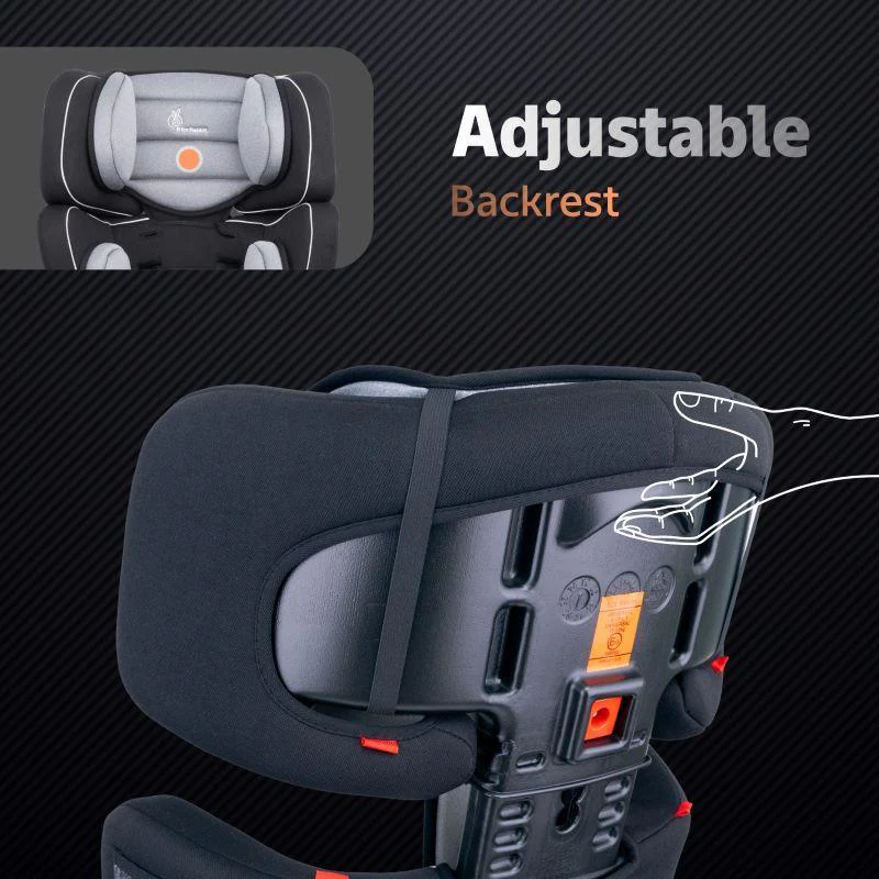 Jumping Jack Grand Baby Car Seat For 9 Months To 12 Years - Black Grey - Image 6