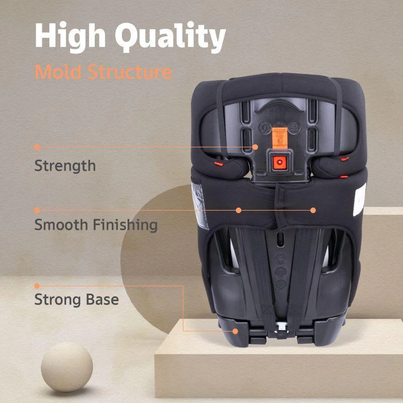 Jumping Jack Grand Baby Car Seat For 9 Months To 12 Years - Black Grey - Image 7
