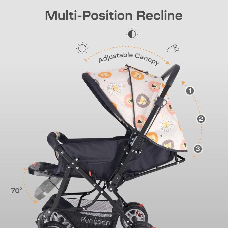 Kiddie Kingdom Baby Stroller With Personalized Name Plate - Black Safari - Image 6
