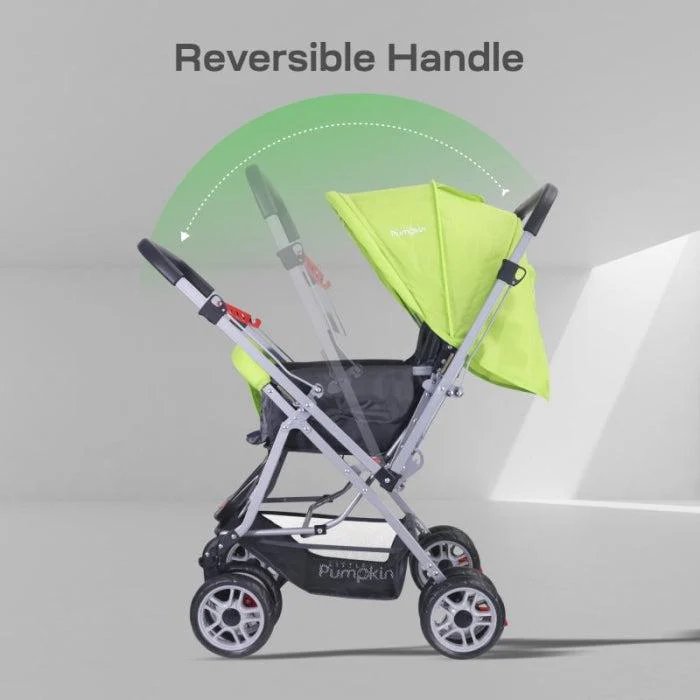 Kiddie Kingdom Baby Stroller With Personalized Name Plate - Green Black - Image 4