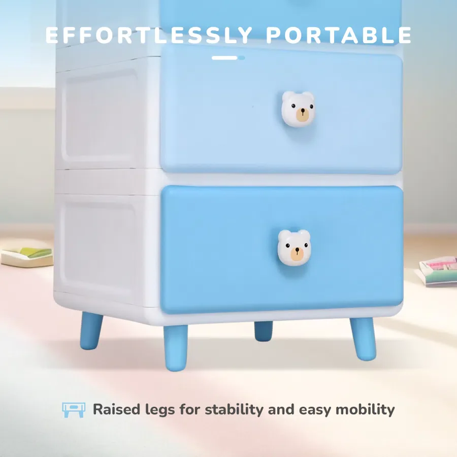Kiddo Korner Teddy Storage Organizer For Kids With 4 Layers of Spacious Storage - Image 7